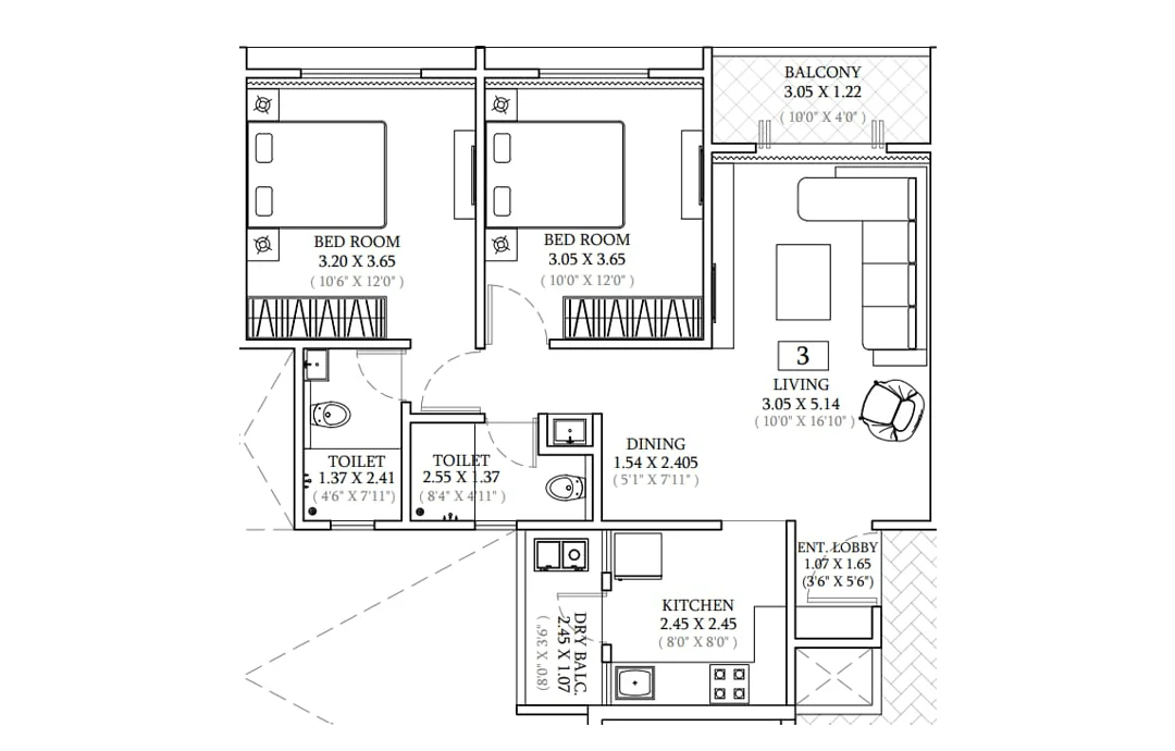 Codename Promax Tathawade 2 BHK